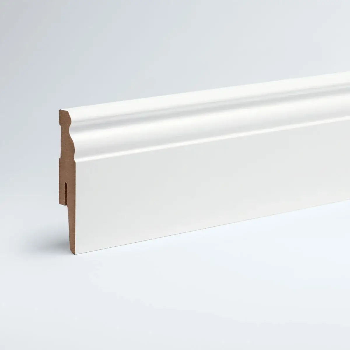 MDF Sockelleiste | weiß | Berliner Profil MDF Sockelleiste | weiß | Berliner Profil